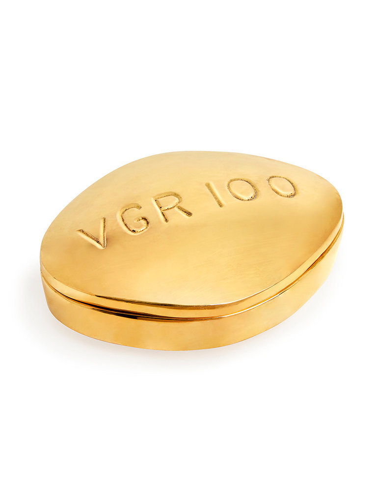 Jonathan Adler Brass pill box -viagra