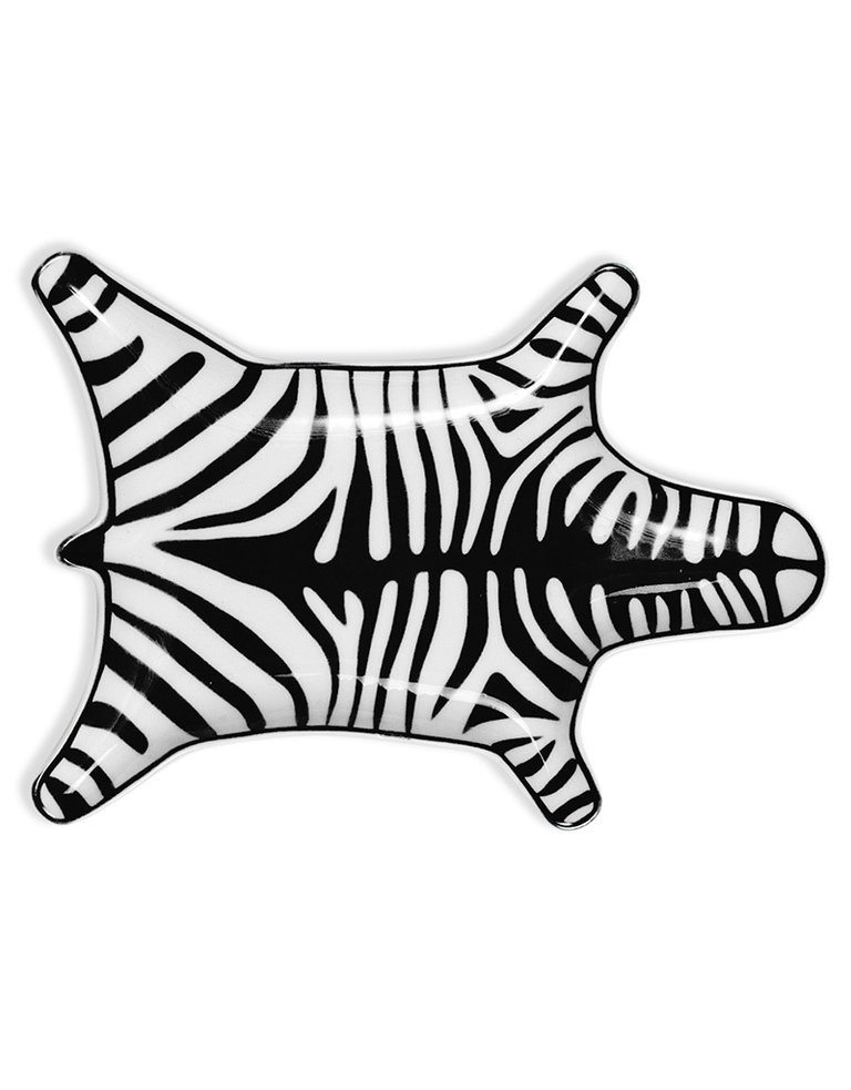 Jonathan Adler Zebra stacking dish - black and white