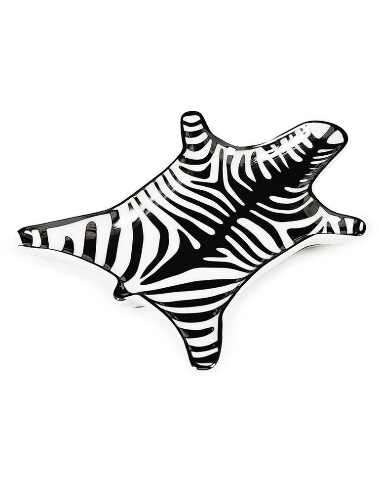 Jonathan Adler Zebra stacking dish - black and white