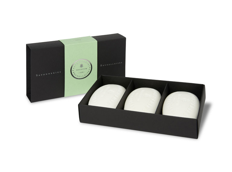 Savonneries Bruxelloises Fine soap gift box - fern (3 x 100 g)