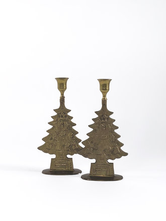 Vintage Christmas tree candle holders Vintage Christmas tree candle holders