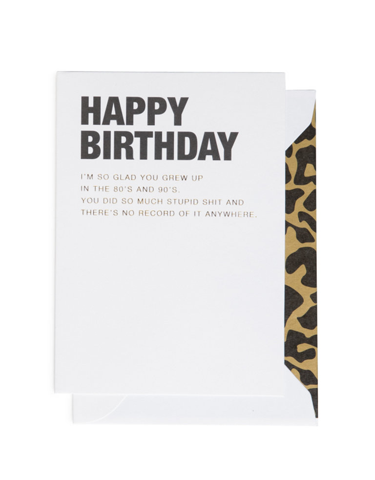 Cardsome Happy birthday card  - 80s and 90s