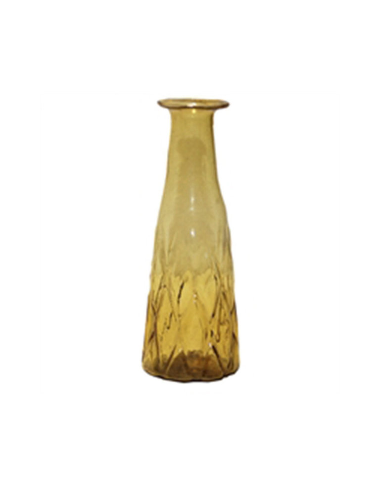 Yellow glass vase