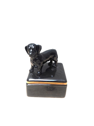 Mini box with black dog Mini box with black dog