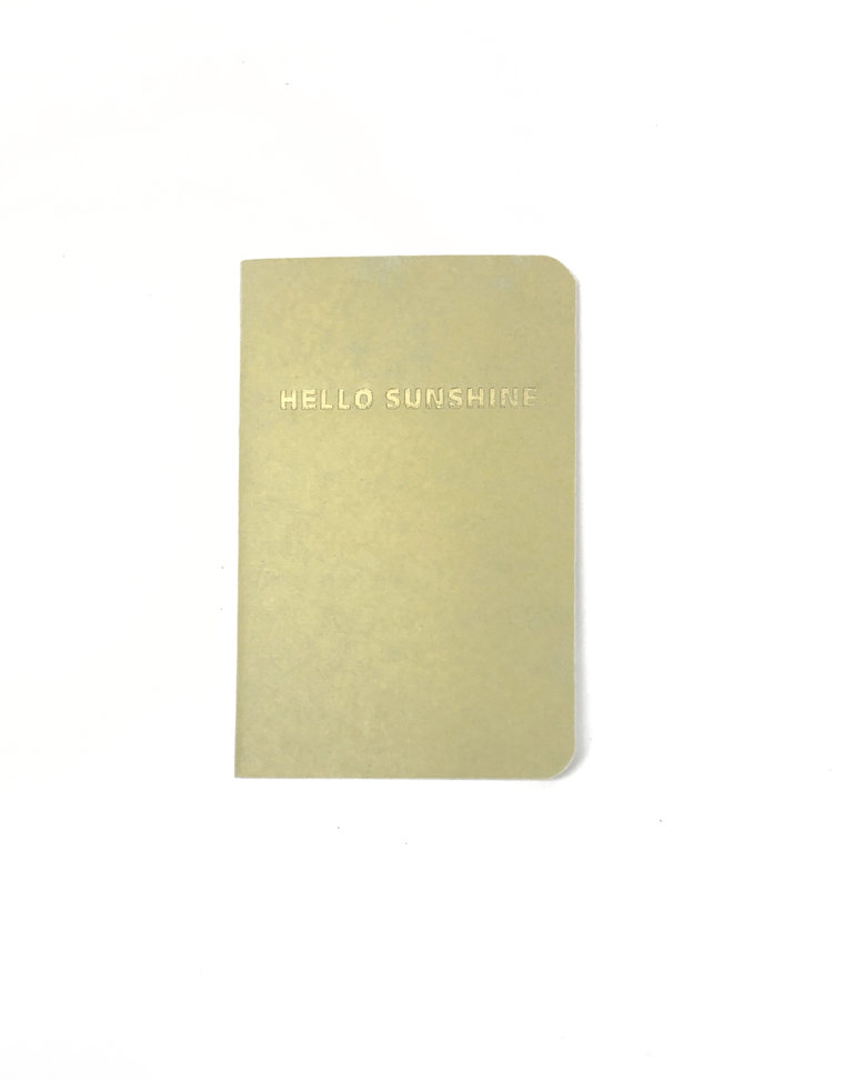 Soft cover notebook 'Hello Sunhine' luminary green