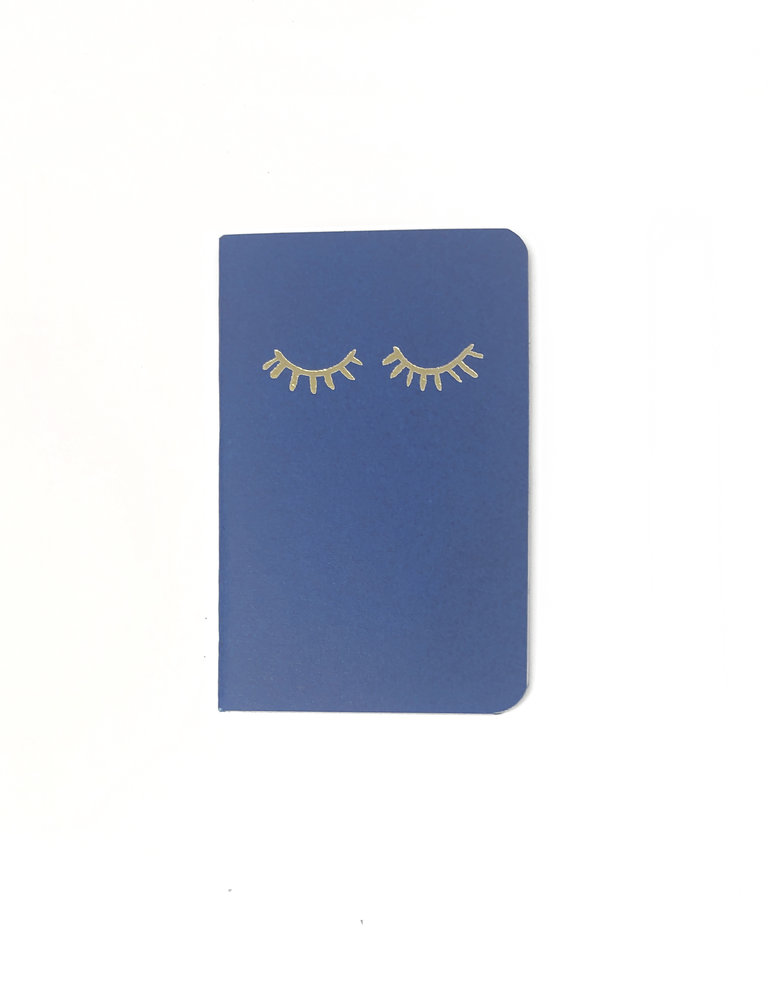 Soft Cover Notebook 9x14 cm, Eyelash classic blue