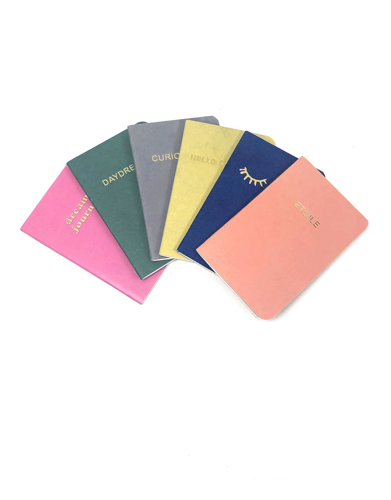 Soft Cover Notebook 9x14 cm, Etoile coral almond