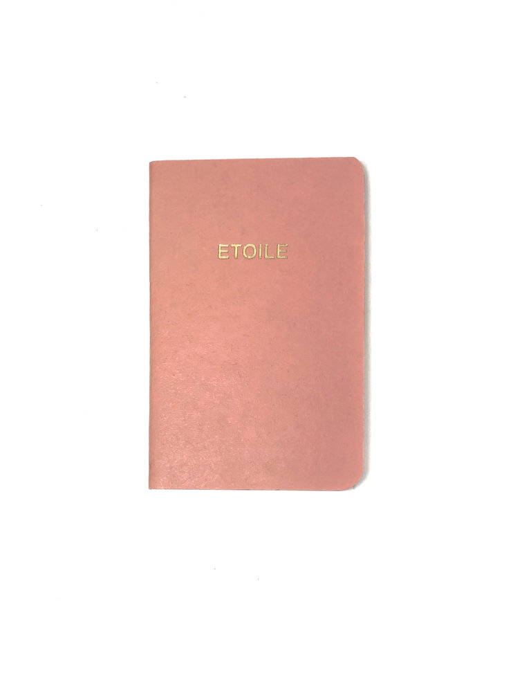 Soft Cover Notebook 9x14 cm, Etoile coral almond