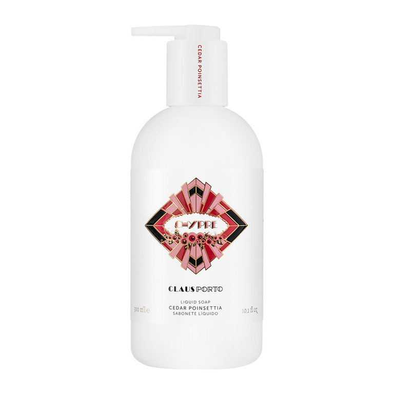 Claus Porto Chypre - cedar poinsettia caring liquid soap