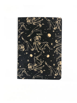 Soft Cover Notebook A5, Black moon child Soft Cover Notebook A5, Black moon child