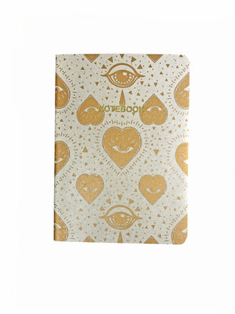 Sun Moon Glacier Notebook A5 – Gold Print