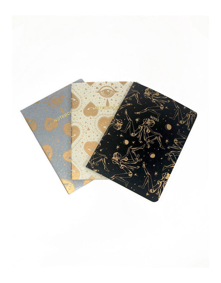 Sun Moon Glacier Notebook A5 – Gold Print