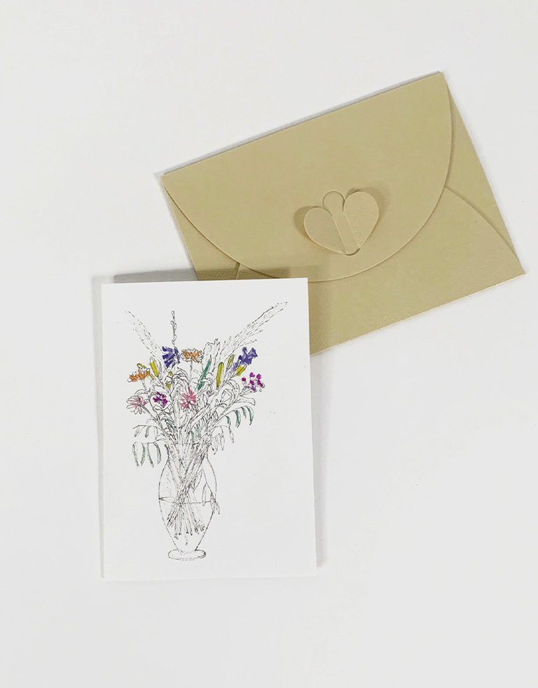 Marlies Boomsma Gift card with flowers