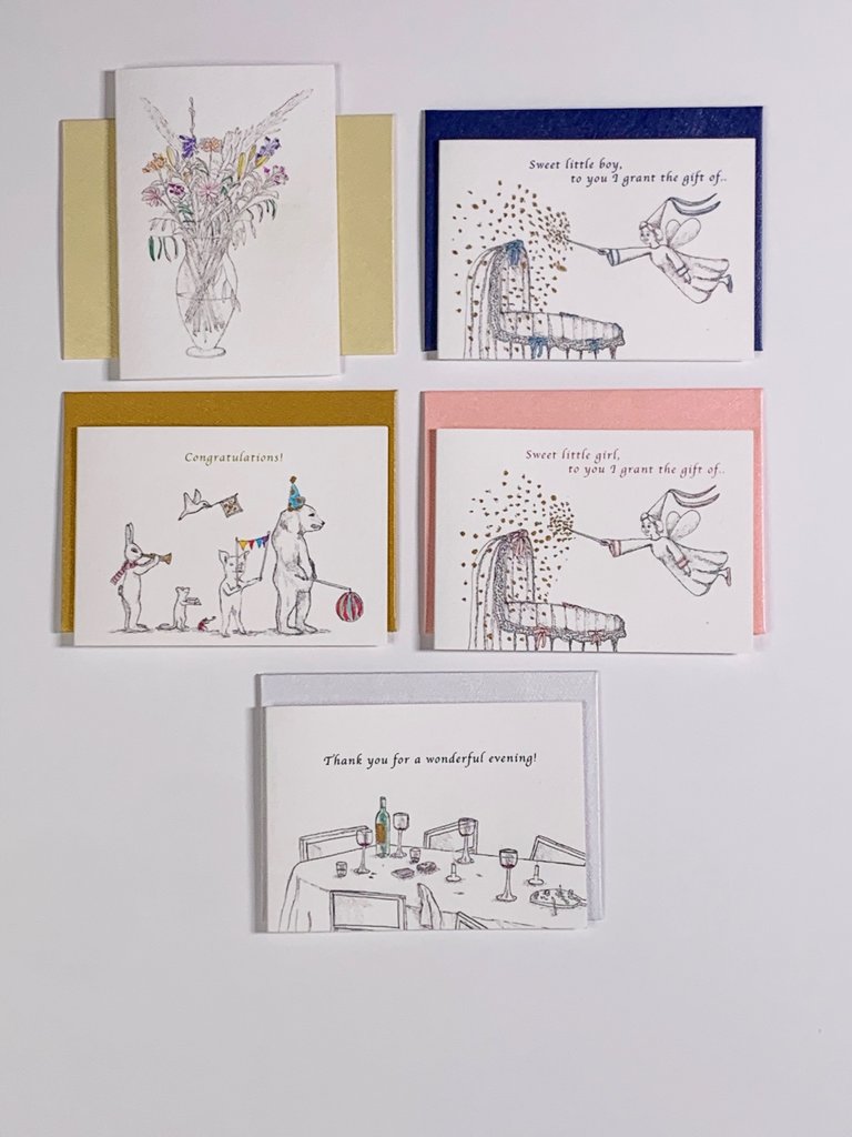 Marlies Boomsma Hand getekend cadeau kaartje - boeket