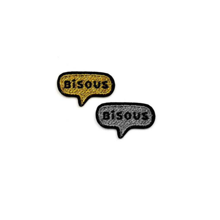 Macon & Lesquoy Patch - two patches - Bisous and silver Bisous