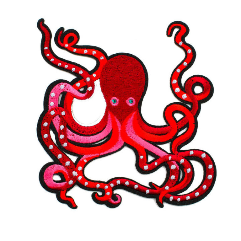 Macon & Lesquoy Patch- large patch red octopus