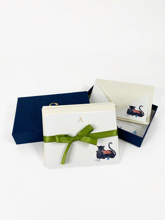 Stationery Stories Briefpapierset met monogram - Panter Stationery Stories Briefpapierset met monogram - Panter