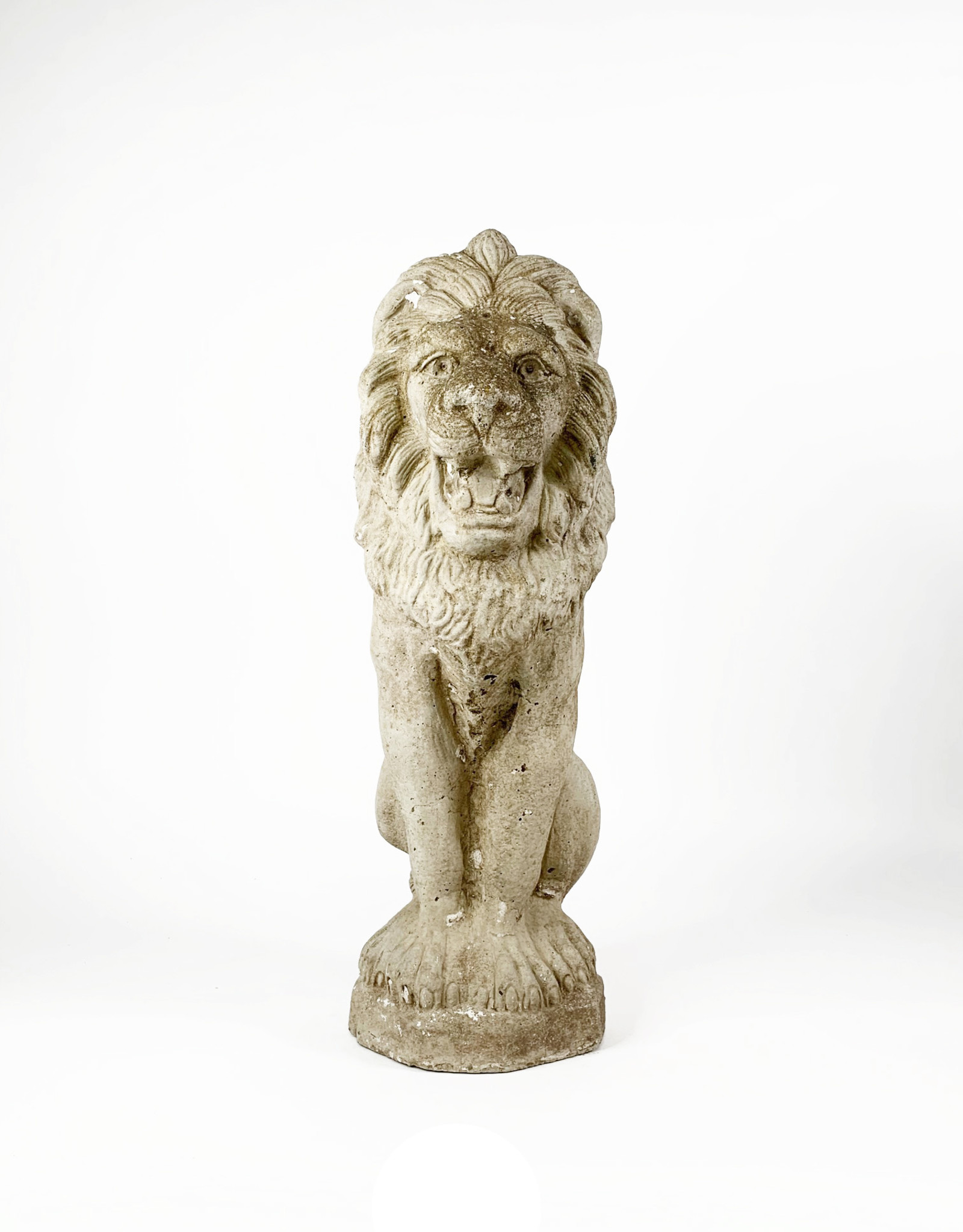 Vintage concrete lion statue Curiosa