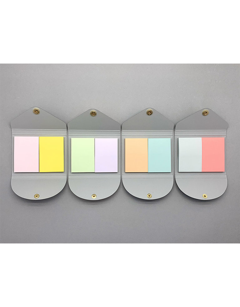 Yamama Yamama Gekleurde sticky notes in blauwgrijze hoes