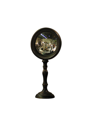 Bolle spiegel op hoge standaard Bolle spiegel op hoge standaard