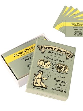 Papier d'Armenie Wierookpapier vintage doos, pak van 6 boekjes - Tradition