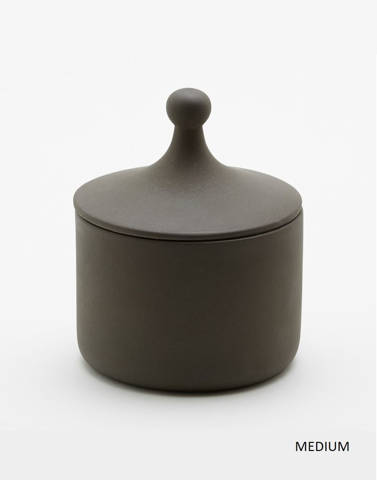 Anoq Anthracite pot with lid - medium