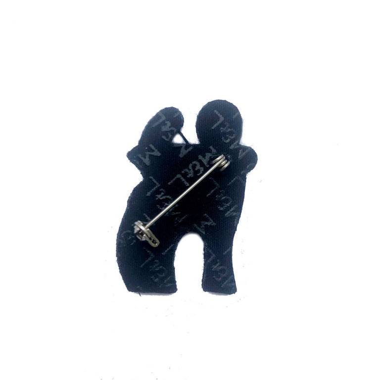 Macon & Lesquoy Macon& Lesquoy Zwart & gouden broche sterrenbeeld-Boogschutter