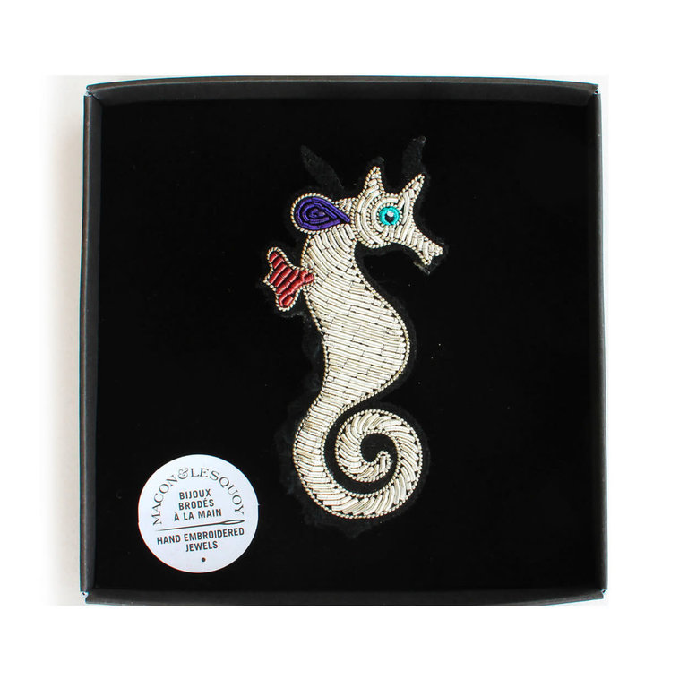 Macon & Lesquoy Brooch- Sea horse