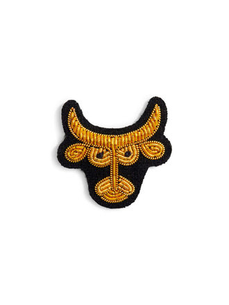 Macon & Lesquoy Taurus zodiac brooch