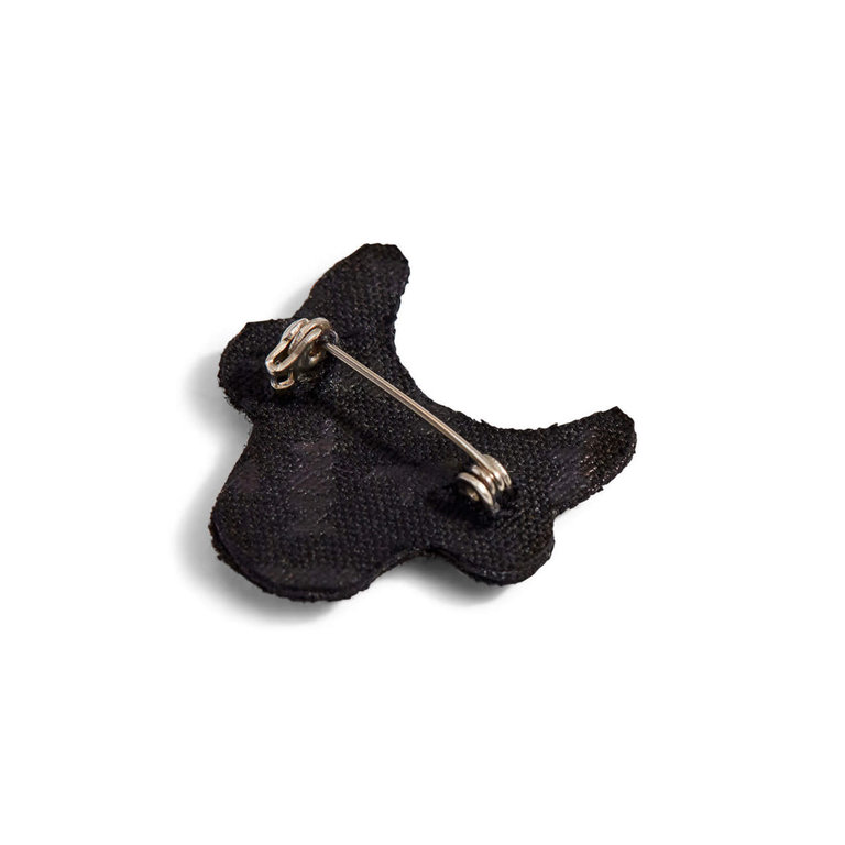 Macon & Lesquoy Black & gold taurus zodiac brooch - bull