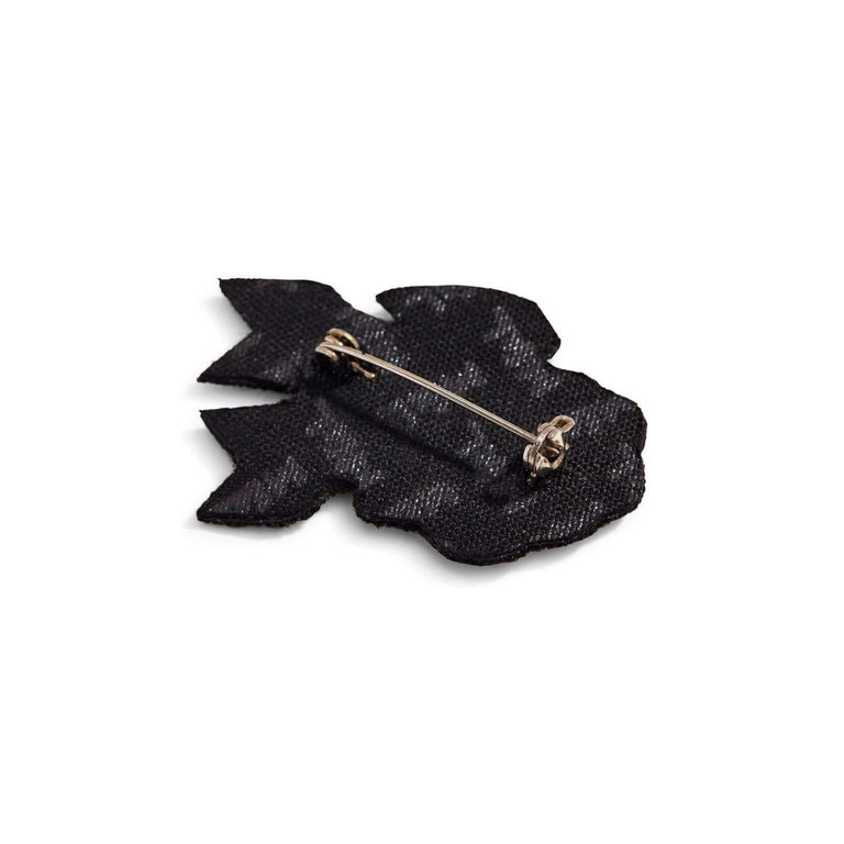 Macon & Lesquoy Macon& Lesquoy Black and gold Scorpio zodiac brooch - scorpion