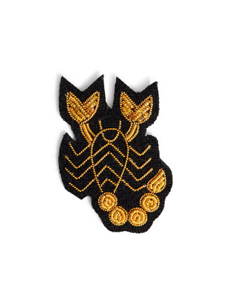 Macon & Lesquoy Black and gold Scorpio zodiac brooch - scorpion Macon & Lesquoy Black and gold Scorpio zodiac brooch - scorpion