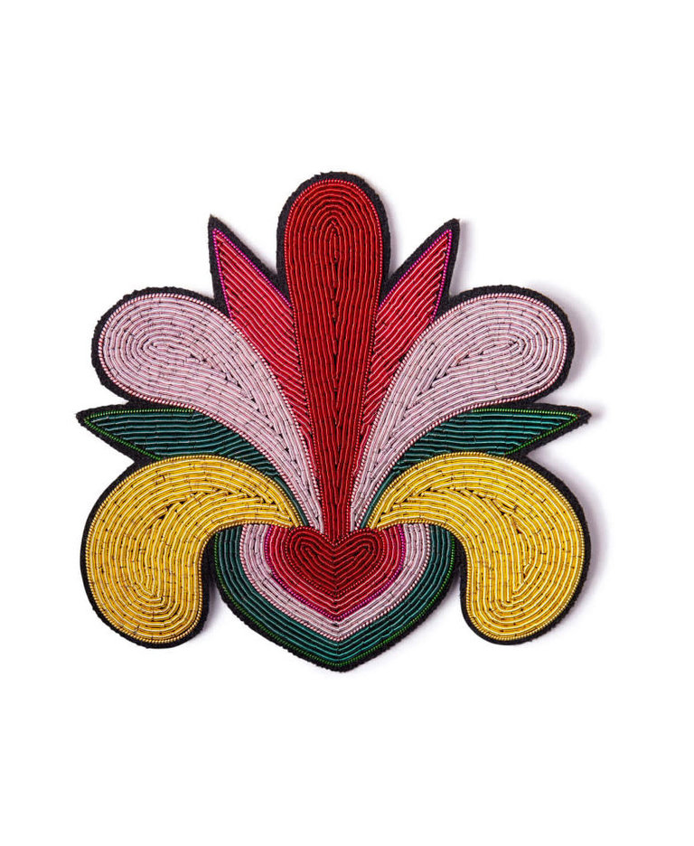 Macon & Lesquoy Macon & Lesquoy Large Mad love embroidered brooch