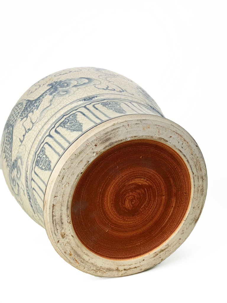 Vintage Vintage large hand-painted vase