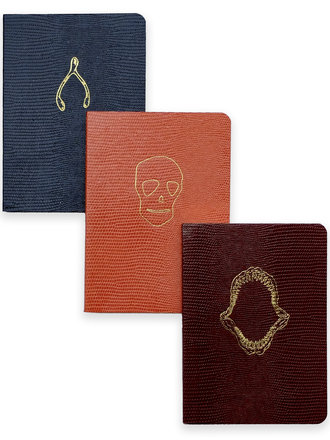 Sloane Stationery Set of 3 A6 softcover notebooks - Bones Sloane Stationery Set of 3 A6 softcover notebooks - Bones