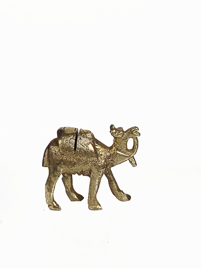 Vintage Mini brass animal name card holder