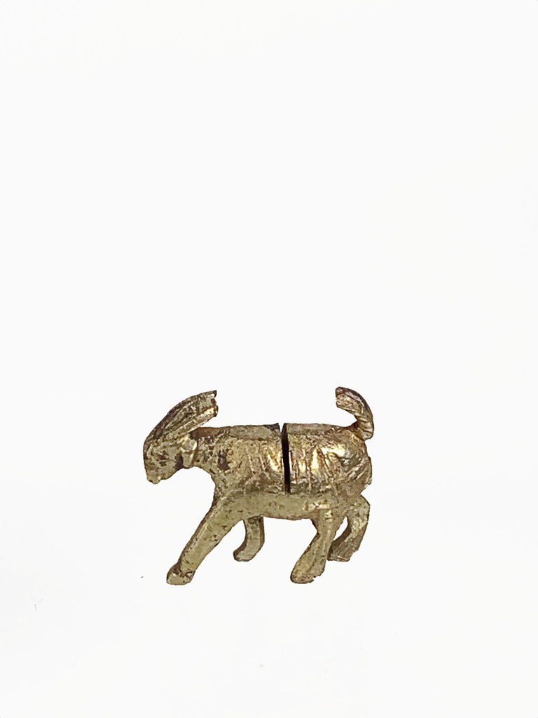 Vintage Mini brass animal name card holder