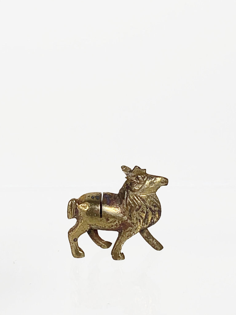 Vintage Mini brass animal name card holder