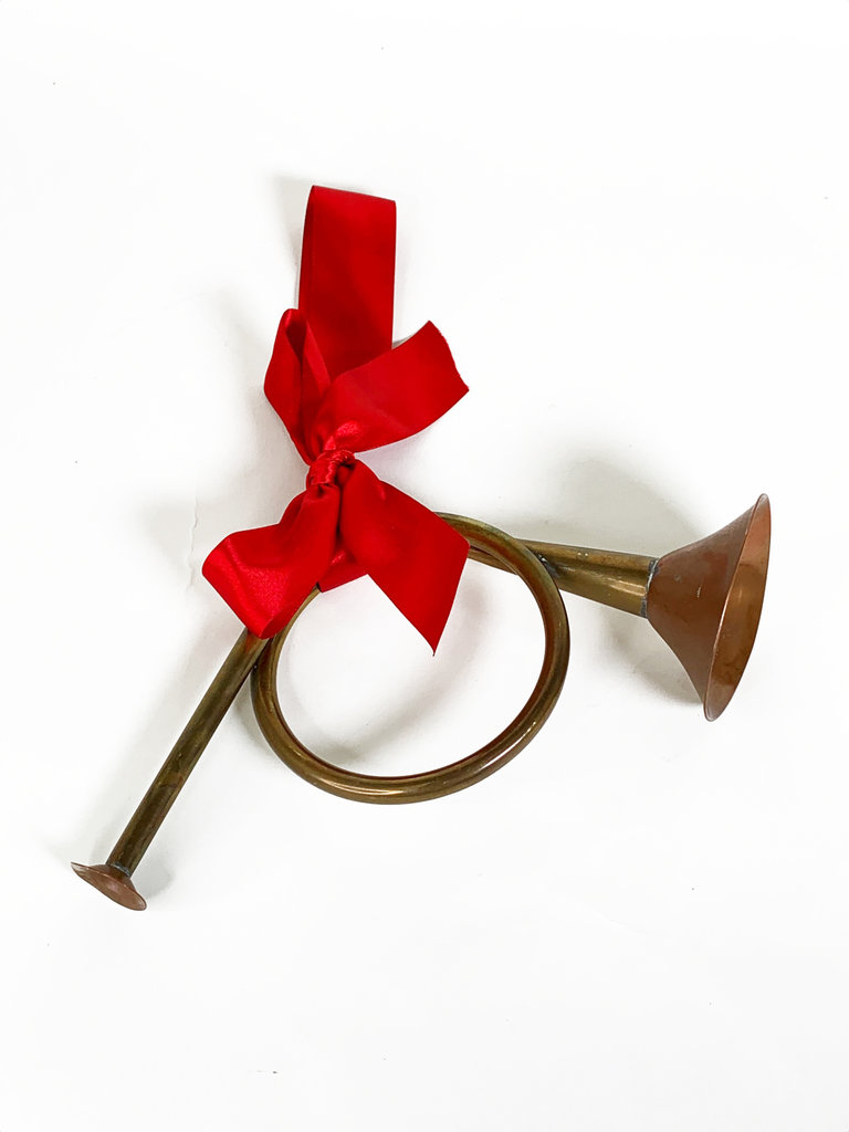 Vintage Small christmas trumpet ornament