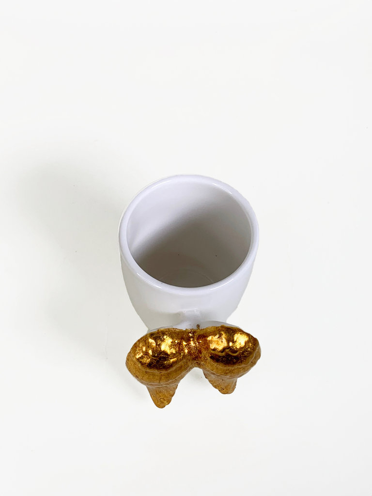 Angel wing mug - Hand gilded