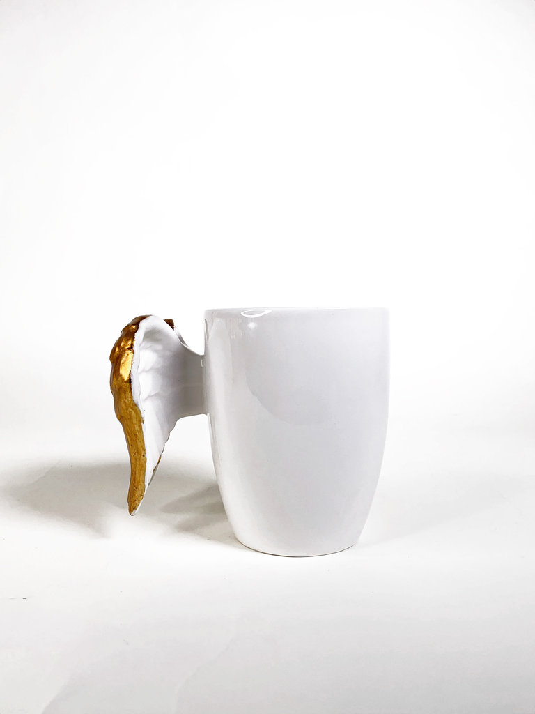 Angel wing mug - Hand gilded