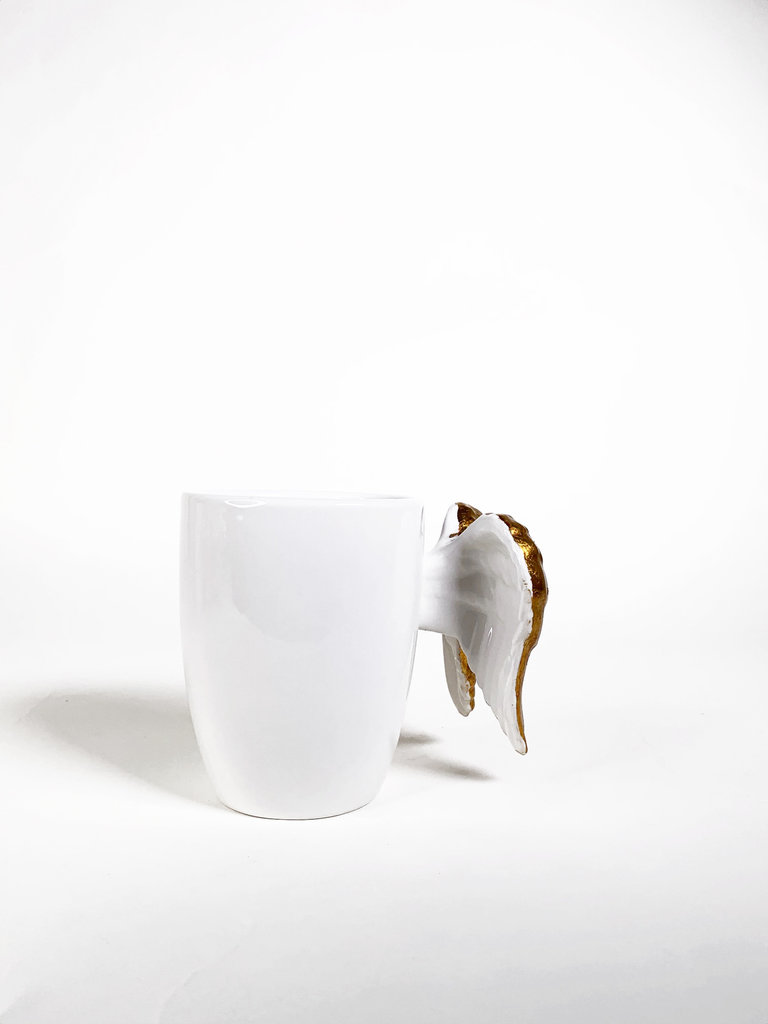 Angel wing mug - Hand gilded