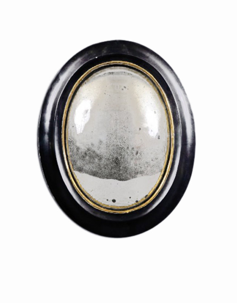 19th Century Witch Mirror Oval Large