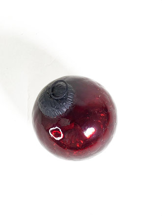 Vintage Rood glazen kerstbal Vintage Rood glazen kerstbal