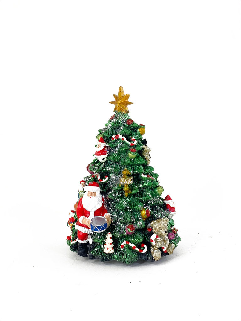 Music box Christmas tree with santa