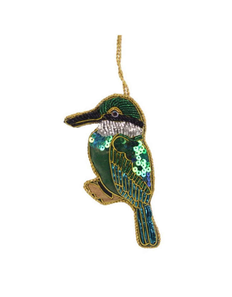 Kingfisher beaded ornament