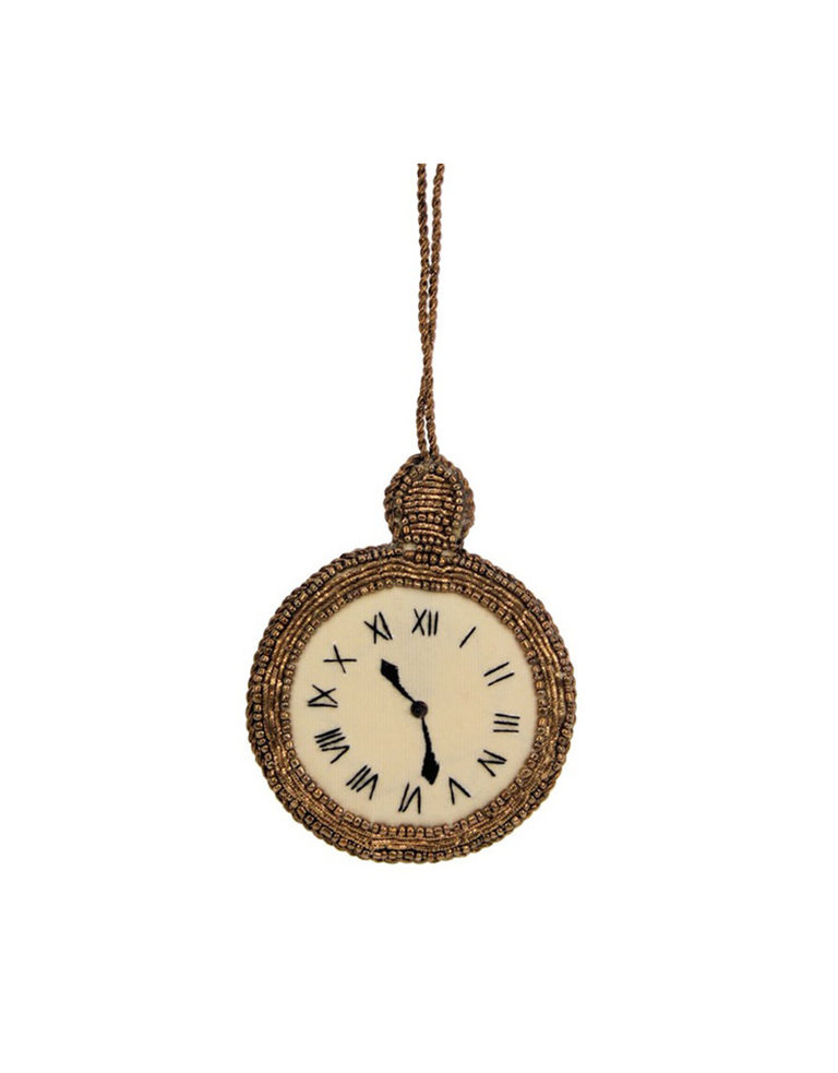 Pocket watch beaded ornament