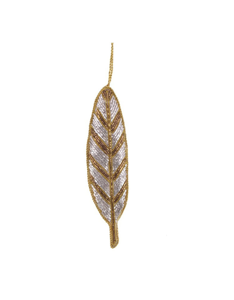 Feather beaded ornament