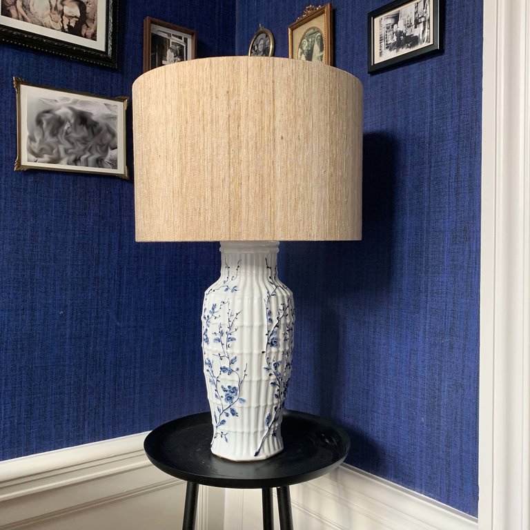 Marlies Boomsma Marlies Boomsma Vintage Manises keramische lamp met handgeschilderde decoraties