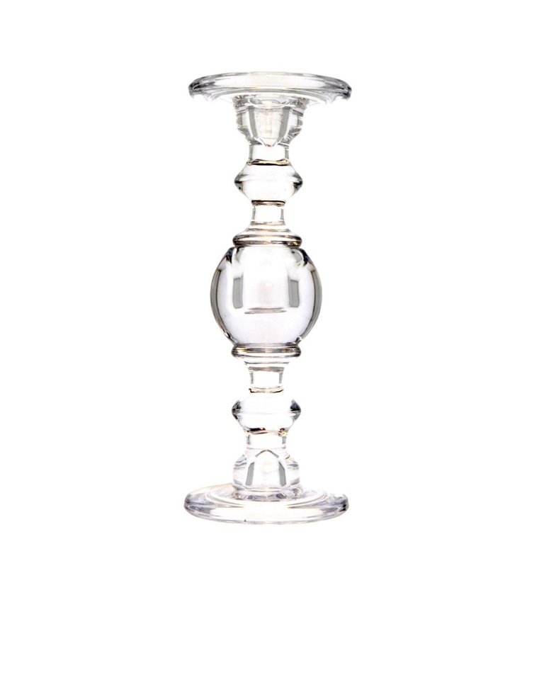 Glass bulb candlestick - 30 cm